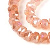 Anti-Tarnish Electroplate Glass Imitation Jade Beads Strands EGLA-T029-6mm-13H-3