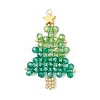 Handmade Glass Seed Beaded Pendants PALLOY-MZ00796-1