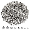 1200Pcs 4 Styles 304 Stainless Steel Round Seamed Beads STAS-ME0002-52-1
