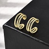 Brass Triple C-Shaped Cuff Earrings EJEW-L261-018G-1