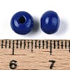 Spray Painted Round Natural Schima Wood Beads WOOD-A018-6mm-17-3