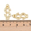Brass Micro Pave Cubic Zirconia Pendants KK-G544-30G-3