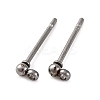 304 Stainless Steel Ball Post Stud Earring Findings STAS-Z035-01P-F-1