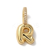 Brass Micro Pave Cubic Zirconia Pendants KK-K345-13R-G-1