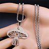 201 Stainless Steel Hollow Moon Star Mushroom Pendant Necklaces for Women LS-NJEW-K283-34P-3