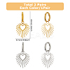 2Pairs 2 Colors 304 Stainless Steel Hoop Earrings EJEW-HS0001-25-2