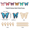 DIY Butterfly Pendant Making Kits DIY-SC0014-17-2