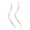 Brass Twist Tube Beads KK-B120-02D-S-1