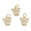 Brass Micro Pave Clear Cubic Zirconia Pendants LS-KK-P188-N01-G-1