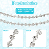 3 Yards Glass Rhinestone Chains DIY-DR0002-11C-2