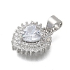Brass Micro Pave Cubic Zirconia Pendants KK-D431-018P-2