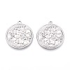 304 Stainless Steel Pendants STAS-T065-16P-1