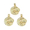 Rack Plating Real 18K Gold Plated Brass Pendants KK-B077-25G-1