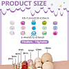 195G 15 Colors Transparent Glass Seed Beads SEED-PH0002-64-4