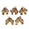 Brass Cloisonne Pendants KK-P251-A01-G-02-1