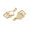 Brass Micro Pave Cubic Zirconia Pendants KK-U070-23G-2