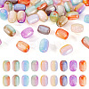 36Pcs 9 Colors Triple Color Resin European Beads RESI-TA0004-41-1