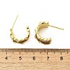 Brass Enamel Stud Earrings EJEW-B120-01G-04-3