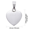 Tarnish Resistant Fashionable 304 Stainless Steel Stamping Blank Tag Pendants STAS-J002B-01-4