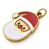 Christmas Theme Ion Plating(IP) 304 Stainless Steel Enamel Pendants STAS-Z104-01G-05-2