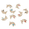 20Pcs 5 Colors Moon Alloy Enamel Connector Charms FIND-TA0002-19-2
