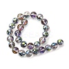 Transparent Electroplate Glass Beads Strands EGLA-N002-34E-F05-4