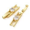 Rack Plating Brass Micro Pave Cubic Zirconia Watch Band Clasps LS-KK-A234-016G-02-2
