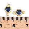 Brass Pave Cubic Zirconia Connector Charms KK-TAC0015-01G-10-3