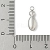 304 Stainless Steel Initial Pendants STAS-S186-12I-P-3