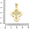 Brass Micro Pave Cubic Zirconia Pendants KK-S510-48G-04-3