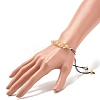Natural Citrine(Dyed & Heated) Chips Braided Bead Bracelet BJEW-JB08019-11-3