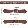 Gorgecraft 4 Sets 2 Colors PU Leather Buckles FIND-GF0004-71-2
