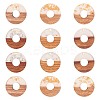 Transparent Resin & Walnut Wood Pendants RESI-CJ0001-50-10
