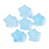 Transparent Spray Paint Glass Beads GLAA-H035-02G-1