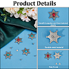 16 Sets 4 Colors Alloy Coin Screwback Rivets FIND-CP0002-65B-5