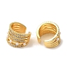 Rack Plating Brass Micro Pave Clear Cubic Zirconia & ABS Plastic Pearl Clip-on Earrings for Women EJEW-G403-04G-2