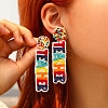 Seed Beads Stud Earrings PW-WGF5677-01-2