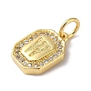 Real 18K Gold Plated Brass Micro Pave Clear Cubic Zirconia Pendants KK-L216-002G-W-2