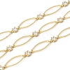 Handmade Brass Pave Clear Cubic Zirconia Horse Eye Link Chains CHC-G027-03LG-1