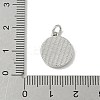 Brass Pave Natural Shell Flat Round with Letter Charms KK-Z115-13P-S-3