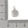 Rack Plating Brass Micro Pave CLear Cubic Zirconia Charms KK-E110-14P-T-3