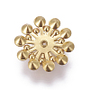 Golden Tone Brass Bead Caps KK-L173-11-3
