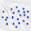 98Pcs Evil Eye Handmade Lampwork Round Bead Strands LAMP-DC0001-20-4