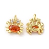 Brass Micro Pave Cubic Zirconia Pendants KK-M246-33G-1