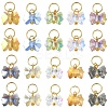 60Pcs 10 Style Glass Pendants PALLOY-YW00162-2