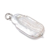 Natural Baroque Pearl Keshi Pearl Pendants PALLOY-JF04628-02-4