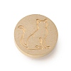 Golden Tone Wax Seal Brass Stamp Heads AJEW-U008-03G-20-1