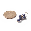 Natural Lapis Lazuli Copper Wire Wrapped Pendants PALLOY-JF01981-01-3
