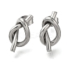 304 Stainless Steel Knot Stud Earrings EJEW-C117-01P-1