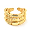 Bullion Clear Cubic Zirconia Open Cuff Ring RJEW-L121-012G-2